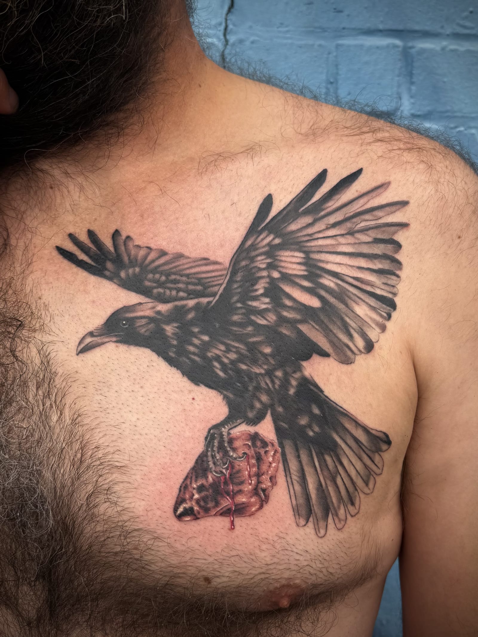 Tattoo by Keith Goble — mandala dotwork traditional linework